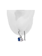 925 فضة 14k 583 Sapphire أقراط vec053s روسي سوفيتي الاتحاد السوفيتي مجوهرات فينتاج آرت ديكو style